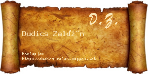 Dudics Zalán névjegykártya