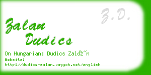 zalan dudics business card